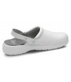 Zueco sanitario antideslizante con correa ajustable Zeta. Feliz caminar Blanco 5