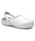 Zueco sanitario antideslizante con correa ajustable Kapa. Feliz caminar Blanco 2