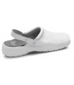 Zueco sanitario antideslizante con correa ajustable Kapa. Feliz caminar Blanco 5