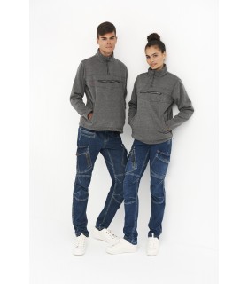 Sudadera 4833 con bolsillo canguro. Monza. Pareja.