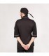 Casaca Chef 9338 Poseidon Unisex. Cool max. Garys, negro