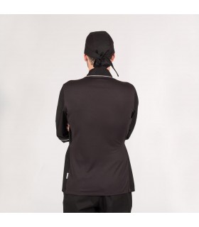 Casaca Chef 9338 Poseidon Unisex. Cool max. Garys, negro espalda