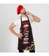 Delantal 15016 Hamburguesa con peto y bolsillo. Garys
