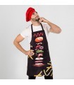 Delantal 15016 Hamburguesa con peto y bolsillo. Garys