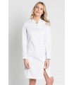 Bata sanitaria de mujer entallada 8218700 cuello redondo. Dyneke
