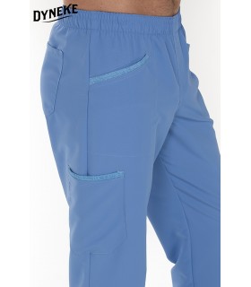 Pantalón sanitario y de estética unisex 8220574 Microfibra. detalle Dyneke