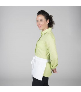 Delantal 1203  corto con bolsillo. Garys. Blanco 2