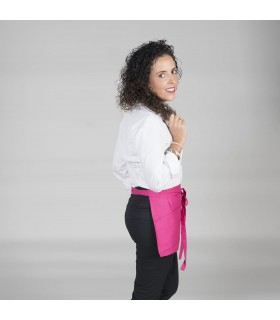 Delantal corto 120. Sin bolsillo. Garys, fucsia 2