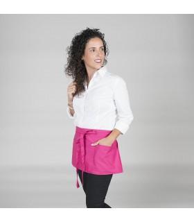 Delantal corto 120. Sin bolsillo. Garys, fucsia