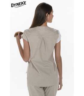 Casaca de estética de mujer 8227824. Asimétrica. Espalda Dyneke