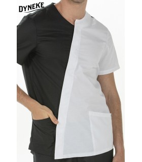 Casaca de estética de hombre 8228841. Asimétrica. detalle Dyneke