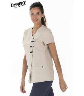 Casaca de estética de mujer 8240569 Cruzada. lateral Dyneke