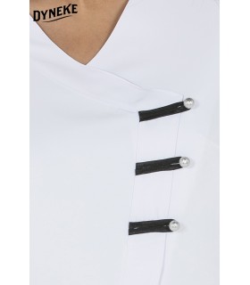 Casaca de estética de mujer 8240570 Cruzada. cuello Dyneke