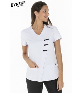 Casaca de estética de mujer 8240570 Cruzada. 2 Dyneke