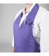 Delantal 182. Bolsillo en el centro. Garys, morado detalle
