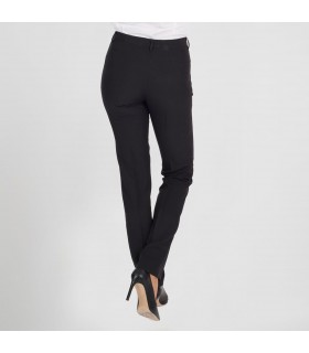 Pantalón 2034 negro de microfibra de señora. Garys, espalda.