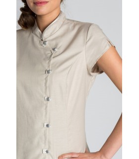 Casaca de estética de mujer 8242824. Cruzada. cuello Dyneke