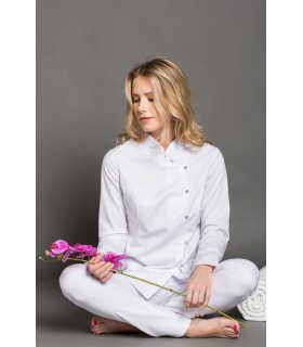 Casaca de estética de mujer 8243700. Cruzada. SENTADA Dyneke