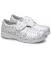 Zapato ATOM SANITARIO estampado con cierre de velcro. Feliz caminar
