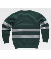 Sudadera Reflectante de cuello redondo C9031. Workteam Verde espalda