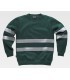 Sudadera Reflectante de cuello redondo C9031. Workteam Verde pecho