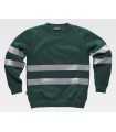 Sudadera Reflectante de cuello redondo C9031. Workteam Verde pecho