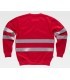 Sudadera Reflectante de cuello redondo C9031. Workteam Rojo espalda