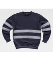 Sudadera Reflectante de cuello redondo C9031. Workteam Marino pecho
