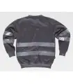 Sudadera Reflectante de cuello redondo C9031. Workteam Gris espalda