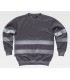 Sudadera Reflectante de cuello redondo C9031. Workteam Gris pecho