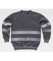 Sudadera Reflectante de cuello redondo C9031. Workteam Gris pecho