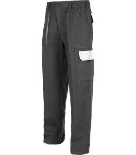Pantalón WF1560 100% Algodón bicolor, recto y multibolsillos. Workteam