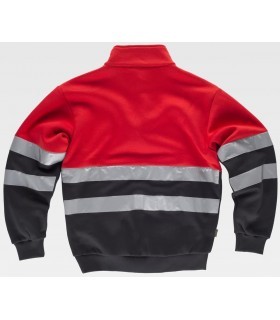 Sudadera reflectante con cierre de media cremallera C9033. Workteam 2