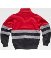 Sudadera reflectante con cierre de media cremallera C9033. Workteam 2