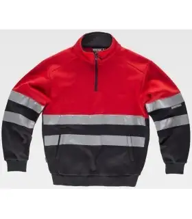 Sudadera reflectante con cierre de media cremallera C9033. Workteam 1