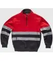Sudadera reflectante con cierre de media cremallera C9033. Workteam 1