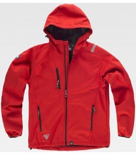 Chaqueta Workshell con capucha S9499. Workteam ROJO 1