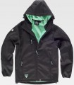 Chaqueta Workshell con capucha S9499. Workteam NEGRO 1
