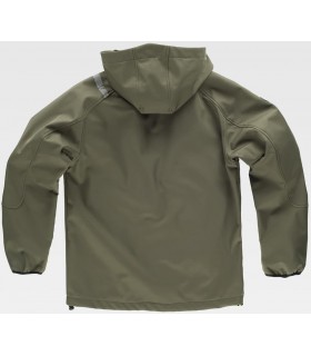 Chaqueta Workshell con capucha S9499. Workteam KAKI 2