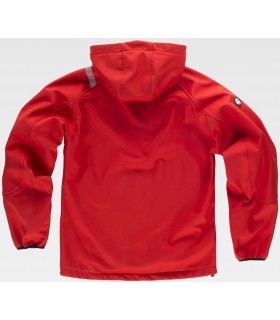 Chaqueta Workshell con capucha S9499. Workteam ROJO 2