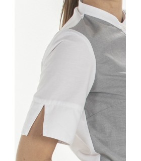 Camisa de hostelería de mujer 8452844 media manga. Dyneke