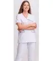 Casaca sanitaria unisex con vivos a contraste 114012. Eurosavoy FS