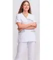 Casaca sanitaria unisex con vivos a contraste 114012. Eurosavoy VD