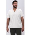 Casaca sanitaria unisex de tejido elástico con 3 bolsillos 114016. Eurosavoy BL