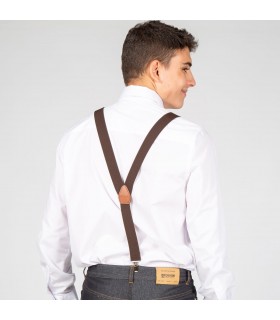 Tirante 329 elástico unisex. Garys. Marron espalda