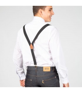 Tirante 329 elástico unisex. Garys. Negro espalda