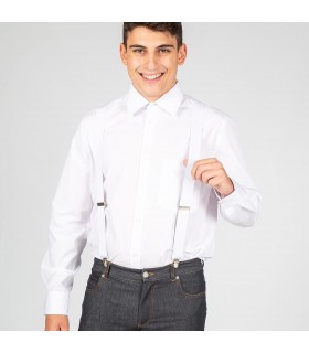 Tirante 329 elástico unisex. Garys. Blanco