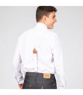 Tirante 329 elástico unisex. Garys. Blanco espalda
