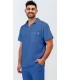 Polo sanitario unisex con cierre de tejido elástico 114400. Eurosavoy PT