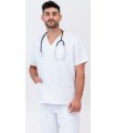 Casaca sanitaria unisex de cuello pico 114007. Eurosavoy BL